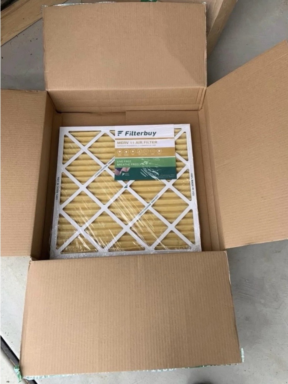 MERV 11 Pleated Air Filter - Yellow/White